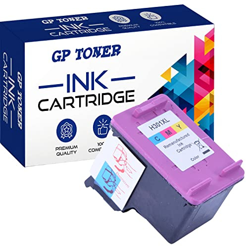 GP TONER Druckerpatronen Ersatz für HP 301 301XL Tintenpatronen für HP Deskjet 1010 1050 1510 2050 2510 2540 3050 Officejet 2620 2622 4630 4635 Envy 4500 5530 4501 (301XL Farbig)