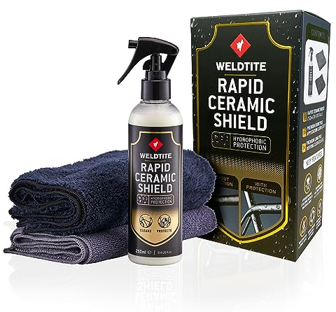 WELDTITE Rapid Ceramic Shield Bike Polish Kit | Hydrophobic Protection, Long-Lasting Finish, Suitable for All Bikes, Easy to Use, Professional Results