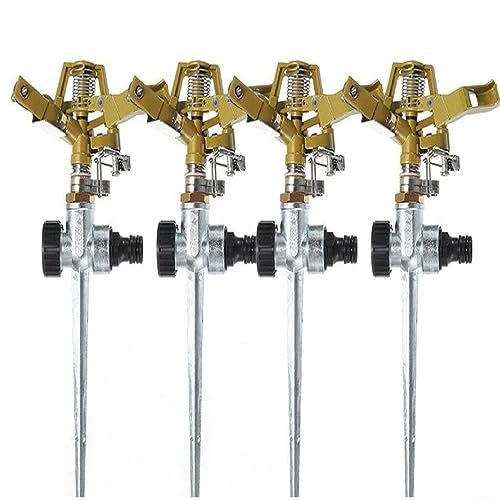 4X Lawn Sprinkler Metal Pulse Sprinkler Circular Sprinkler Lawn Sprinkler