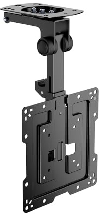 AISENS CT43S-187 Soporte de Techo Giratorio Plegable para Monitor/TV, Negro