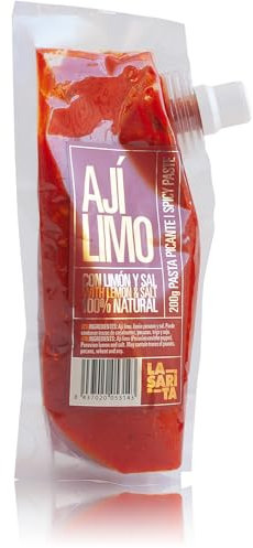 Pasta De Ají Limo La Sarita 200g Para Preparar Ceviches y Tiraditos, 100% Natural Sin Conservantes Ni Sabores Artificiales, Disfruta Del Auténtico Sabor Y Aroma Del Ají Limo Peruano, Lista Para Usar
