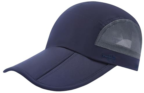 Bassdash Berretto da Baseball da Pesca Pieghevole UPF 50+ Impermeabile e Protezione Solare Cappello da Camionista Uomini Donne Regolabile