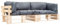 Emmtore 2-TLG. Outdoor-Sofa-Set Paletten mit Kissen in Grau Kiefernholz Palettenauflage Palettenkissen Palettenmöbel Gartensofa Gartenmöbel Sofagarnitur In/Outdoor