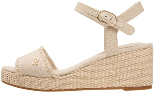 Tommy Hilfiger Women's Mid Woven Wedge Espad Fringe Fw0fw09470Wedge Espadrilles