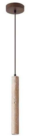 DLGLOLIN Lámpara Colgante de Travertino Amarillo Natural, Luminaria de Suspensión Retro, G9, Luz Blanca, Lustre de Piedra Creativa, Lámpara de Techo para Salón, Cocina
