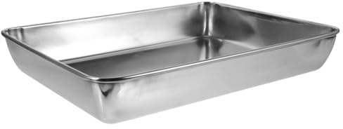 NUOBESTY Bassin De Bain pour Pigeons Et Oiseaux en Acier Inoxydable Multifonction, Bac Solide 35x30 Cm, Accessoire pour Cage à Oiseaux, Bain D’Oiseaux Adapté Aux Pigeons Et Petits Volatiles