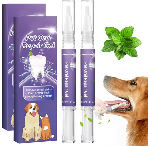 Tandborstar, 2 st munreparationsgel för husdjur, 20 g munreparationsgel för husdjur, katter, mynta, andedräkt, fräschare, tandpenna, avlägsnande tandsten, tandkräm, för hund, katt