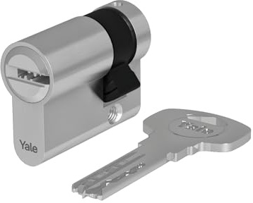Yale 10-2571-0030-00-2201 Profile Half Cylinder-Series 2000PLUS, matt Nickel-Plated