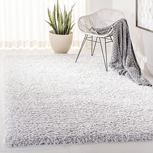 Safavieh Flokati Collection FLK310B Area Rug, 5' 3 x 7' 6, Ivory/Grey