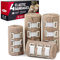Premium Compression Bandage - 4pk (2x7.5 cm, 2x10 cm) with 12 Extra Clips - Durable Elastic Bandage Wrap - Stretches up to 4.6m - Reusable Elasticated Wrap for Legs, Wrists, Ankles, Knees and Feet