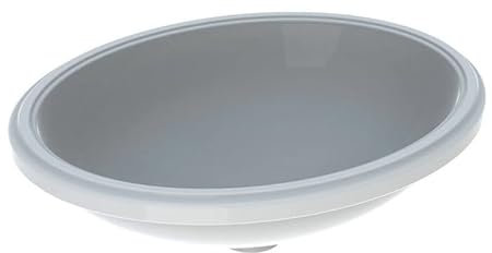 Geberit VariForm lavabo à encastrer ovale, 500x400mm, sans trou pour robinet, sans trop-plein, 500.755.00.2, 500.755.00.2, Colorazione: bianco