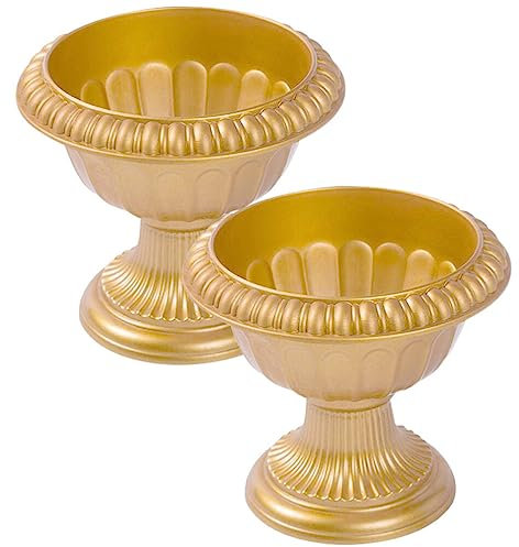 SUPVOX 2pcs European Roman Basin Decor for Home Wedding Decor Vintage Vase Column Road Guiding Plant Container Column Statue Road Guide Flowerpot Wedding Container