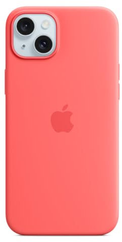 Apple iPhone 15 Plus Silicone Case with MagSafe - Guava 