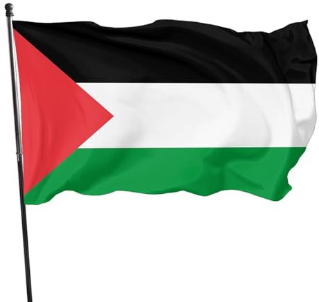 Drapeau Palestine 150×90cm - Grand Palestinien 3×5 Ft Pour Les Cours Des Jardins