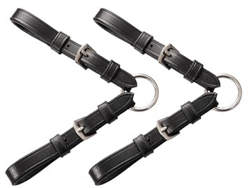 Exion Verstellbarer Pelham Umwandler für englische Trense – Leder-Riemen mit Doppel-Schnalle & Edelstahlbeschlägen – Für Training, Springreiten & tägliches Reiten