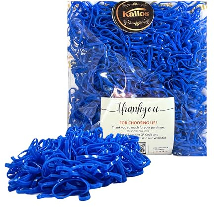 500 Pack Dark Blue Rubber Bands for Hair – 22mm Durable, No-Damage Elastic Hair Ties for Babies, Toddlers, Kids & Adults | Non-Slip, Multi-Use Hair Accessories for Braids, Ponytails & Crafts by Kàllos
