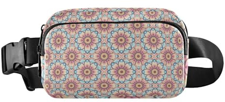 Sac banane marron à motif traditionnel japonais tendance pour homme et femme Sac banane multifonction avec sangle réglable pour voyage, shopping, course à pied, Motif traditionnel japonais marron, 1