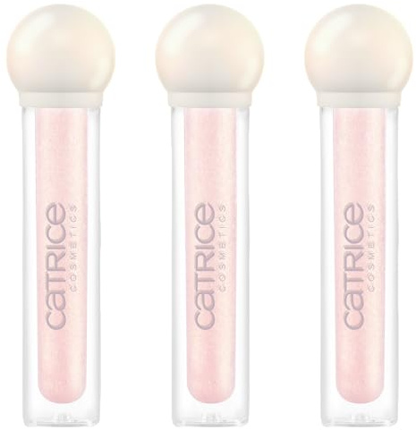 Catrice PEARLFECTION Shimmer Lipgloss, Nr. C01, Transparent, schimmernd, vegan, ohne Parabene, ohne Mikroplastikpartikel, Nanopartikel frei, 3er Pack (3x3.2ml)