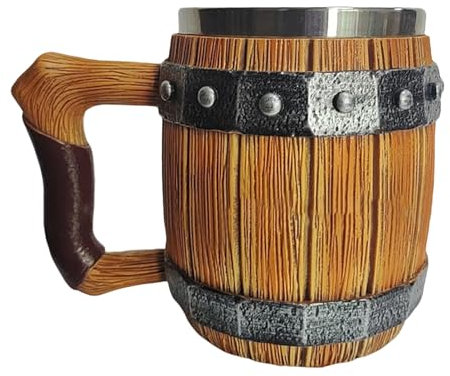 Vaso de cerveza de resina, vaso para cerveza artesanal, taza de té en de cubo, con asa, perfecta para fiestas, barbacoas y uso diario, apta para lavavajillas, gran regalo para los amantes de la