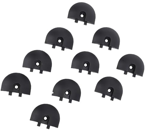 SASKATE 10PCS Angled L Track Rail End Caps L Track End Covers L Track End Protectors for Truck Bed Trailer Cargo Control Pickup RV ATV with Smooth Roll Surface & Debris Prevention