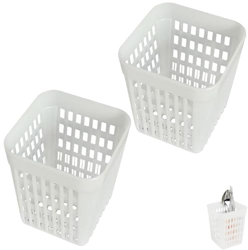 Generico 2 Pezzi Cestino Lavastoviglie, Portaoggetti per Forchetta e Cucchiaio, Cestello Superiore per Posate e Piccoli Oggetti, Accessorio Cucina per Lavello, Plastica Durevole