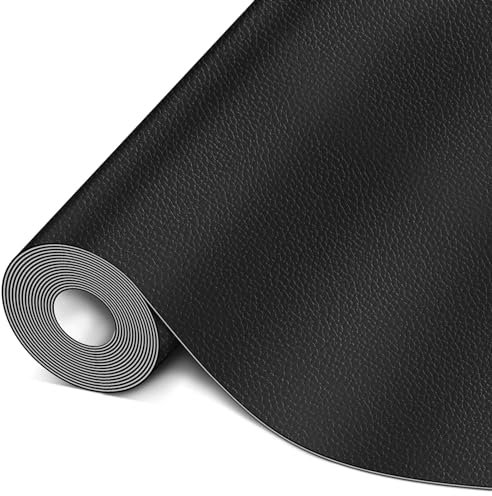 AiQInu Kunstleder Selbstklebend,10x160cm Leder Patch Selbstklebend Schwarz,Kunstleder Reparatur set für Sofa,Couch,Möbel, Taschen, Jacken, Autositze