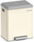 SONGMICS Mülleimer Küche, Mülltrennsystem 2 x 15 L, 2 Fächer für Recycling und Restmüll, Abfalleimer, Inneneimer, Stahl, Softclose-Deckel, breites robustes Pedal, sandbeige LTB544A02