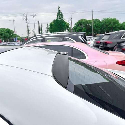YMXFKY ABS Auto Heckspoiler Spoiler für Mercedes Benz C-Klasse W206 C200 C260 C43 C63 AMG 2022+ Kofferraum Fenster Glas Dachspoiler Karosserie Styling Exterieur Zubehör,Glossy Black