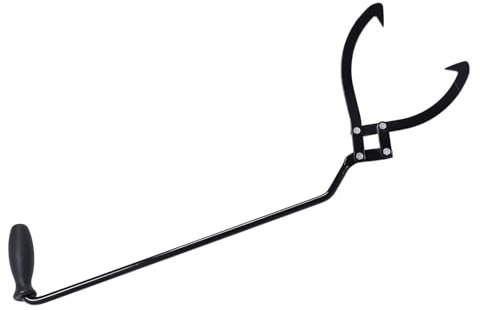 Pinza Elevadora de Troncos de Acero con Apertura Máxima de 10 Pulgadas, Herramienta Resistente para Mover Madera con Fácil Manejo para Fogatas en Interiores y Exteriores