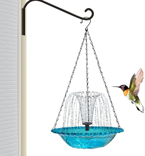 solar bird bath fountain,bird bath bowl with solar fountain | Solar Powered Hummingbird Bath Bowl | Bird Bath Bowl Bird Feeder Outdoor Birdbath Bird Feeder, Attracts Variety Of Birds to your garden!