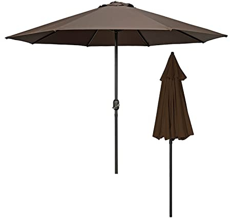 LSLYTQ Patio Table Umbrella Umbrellas Sunscreen, Outdoor Umbrellas, Sun Protection, 2.7M*2.5M, Red, Green, Beige, Khaki, Brown, with Tilt Function, Heavy Duty, for Backyard, Pool, Market, Balcony,