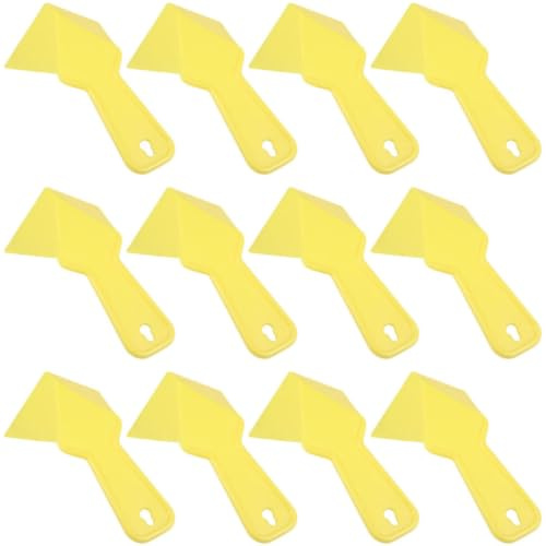 SHINEOFI 16 Pezzi Spatola Angolare per Cartongesso Gialla in Plastica Angolo a 90 Gradi, Strumento Pratico per Rimozione Stucco e Finitura Pareti