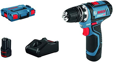 Bosch Professional 12V System perceuse-visseuse sans-fil GSR 12V-15 FC - FlexiClick System (2 batteries GBA 12V 2.0Ah, chargeur GAL 12V-40, adaptateur mandrin GFA 12-B, 2 calages L-BOXX, L-BOXX)