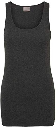 VERO MODA Women's Vmmaxi My Soft Long Tank Top Noos Vest, Grey (Dark Melange), 40 (Manufacturer Size: Large)