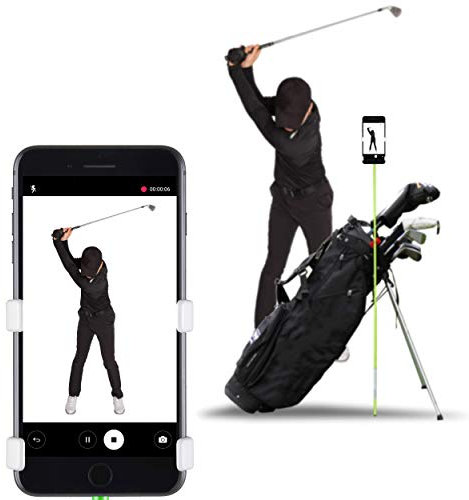 SelfieGOLF Record Golf Swing - Cell Phone Clip Holder and Training Aid - Golf Accessories | Winner of The PGA Best Product | Works with Any Smart Phone, Quick Set Up