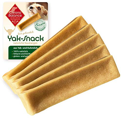 ChronoBalance® Kaukäse L (5er Set) Hartkäse Kausnack für Hunde, Käse-Kauknochen, glutenfrei, getreidefrei, Kaustangen für kleine Hunde und große Hunde, Hundeknochen zur Zahnpflege, Stressabbau