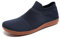 Chaussures pieds nus Chaussures pieds larges Large Chaussures à bout large Semelle sans dénivelé Femmes Hommes Chaussures de course minimalistes Fitness Trail Antidérapantes Baskets Bleu foncé 41