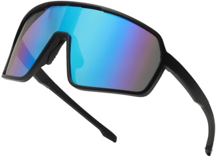 LJCZKA Occhiali da Sole Sportivi per Uomo Donna Occhiali Ciclismo per Running Montagna Pesca all'Aperto con Protezione UV400