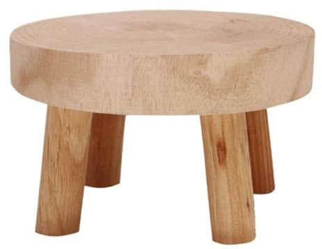 Espositore per sgabelli per piante, supporto per alzata per piante decorativo rotondo alzata per piante in legno vassoio per candele supporti decorativi rotondi per piccole piante per vasi da fiori