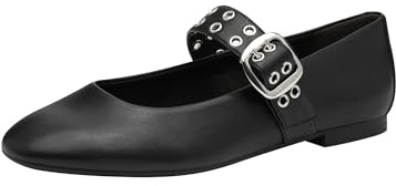 Tamaris Ballerina Women's Vegan Elegant, Black, 6 UK