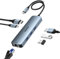 BENFEI USB C HUB 6-in-1 with HDMI(4K@60Hz), Gigabit Ethernet, 100W Power Delivery, 3*USB 3.0, Silicone Cable, Aluminum Case Compatible with iPhone 15 Pro/Max, MacBook, iPad Pro, iMac, S23, XPS17