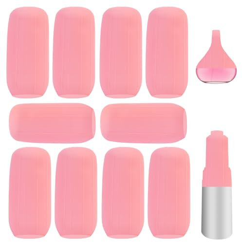 10 Pezzi Manicotti per Bottiglie in Silicone da Viaggio, Set Di Bottiglie Per Liquidi Da Viaggio, Resistente E A Prova Di Perdite, Senza BPA，Adatta Per Articoli Shampoo E Balsamo
