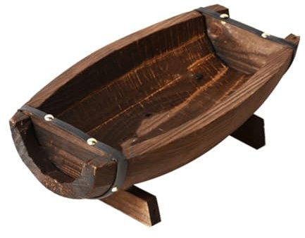 TOYANDONA Macetero De Madera Estilo Vintage Bandeja para Decoración De Interiores para Plantas De Interior Jardín o Terraza Maceta para Plantas