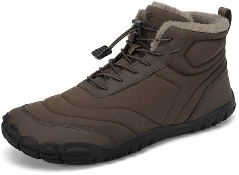 FLARUT Chaussures Barefoot d'Hiver Homme Femme Bottes Neige | Doublure Intérieure Chaude,Pointe Large,Léger,Hydrofuge,Semelle Caoutchouc Antidérapante