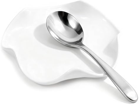 Ceramic Spoon Rest 5.1 Inch Kitchen Spoon Holder for Stove Top & Counter