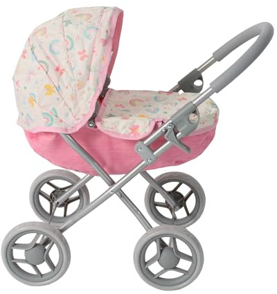 Bayer Chic 2000 – dockvagn Lilli, liten dockvagn för de yngsta dockmamman, fjärilar, rosa, 550-44