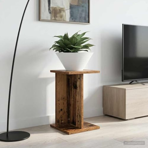 Ordellia Juego de 2 soportes para plantas de madera recuperada de 25 x 25,5 x 40,5 cm, soporte para flores, estante para plantas, estantería para flores, escaleras de flores, para salón e interior
