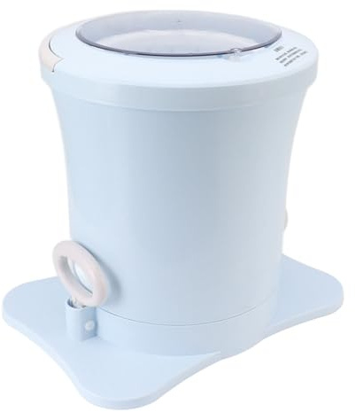 lyrlody Mini Bärbar Dehydrator, Manuell ABS PP Klädsnurra med 2500 RPM Dubbeldrift, Löstagbar och 4 Sugkoppsfötter för Resor Dorm Lägenhet Liten Tvättservice (Blå)
