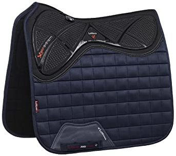 Lemieux Dressur X-Grip Silikon Quadratische Sattelunterlage - Sattelpolster für Pferde - Reitausrüstung und Zubehör (Marineblau - Large)