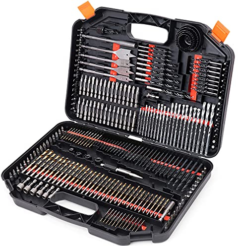 Ultimate Drill Bit Set - 246 PCS Comprehensive Premium Quality Drill Bits Kit for Wood Metal Cement Drilling & Screw Driving, Full Combo Kit Assorted in Organized Carrying Case, Reinforced Packaging